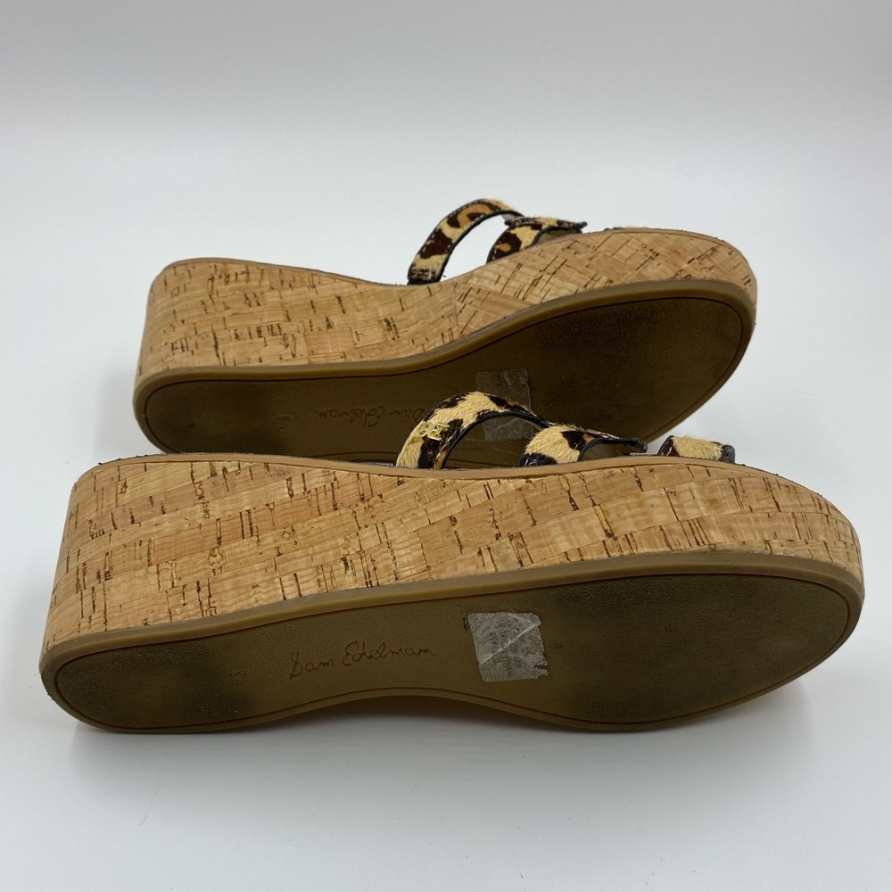 Sam Edelman leopard cork wedges size 8.5 - Picture 6 of 6